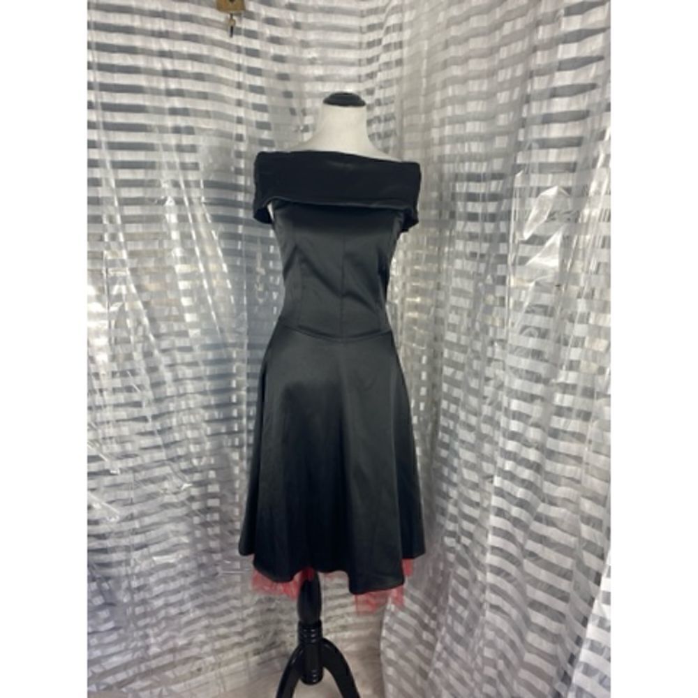 Chica’s Black Off the Shoulder Tule Skater Dress